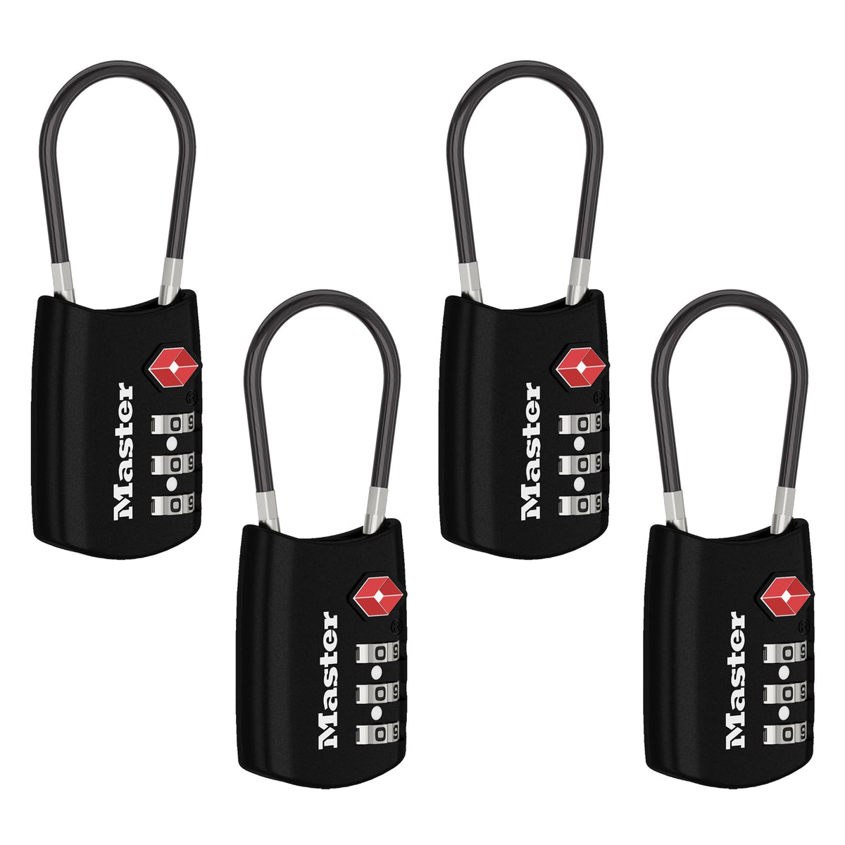 Master Lock 4688D Set Your Own Combination TSA Approved Luggage Lock, 1 Pack, Red