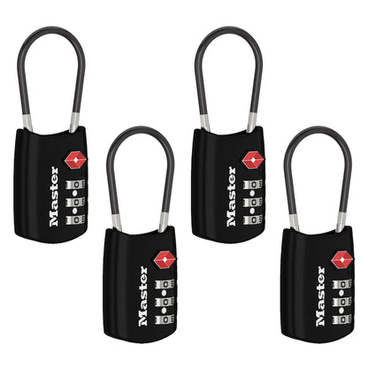 Master Lock 4688D Set Your Own Combination TSA Approved Luggage Lock, 1 Pack, Red
