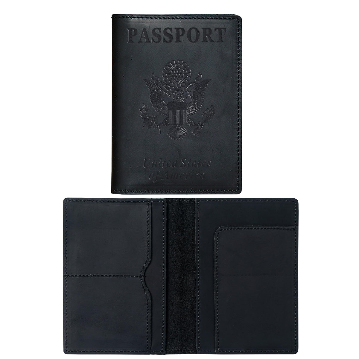 HIFA Leather Passport Holder, Handmade Passport Cover with Card and Ticket Slot - Genuine Leather, Elegant Design, Easy Access - Passport Case, Passport Wallet, Passport Holder
