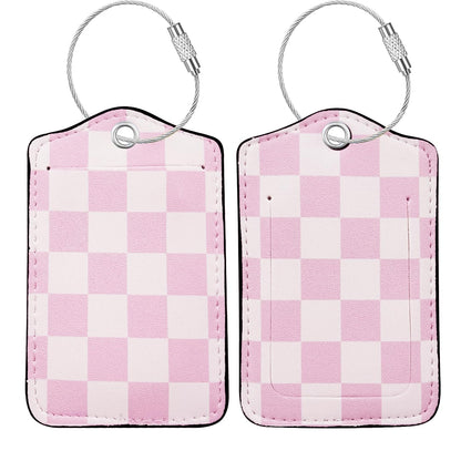 Luggage Tag, Premium Faux Leather Travel ID Tag, Stylish Suitcase Accessory
