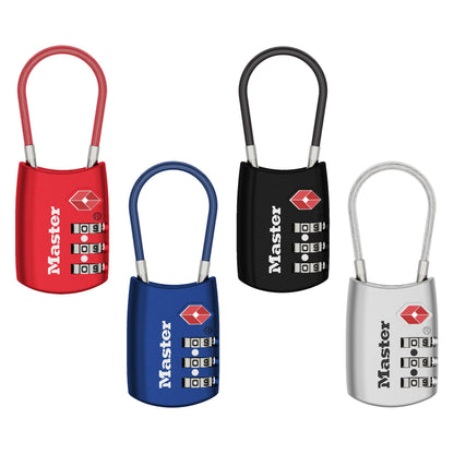 Master Lock TSA Approved Combination Luggage Lock, Assorted, 4688EC4