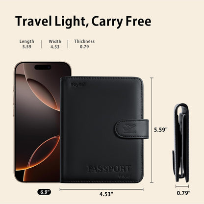 Reyke Passport Holder With Tracker, Works With Apple Find My, RFID Cover