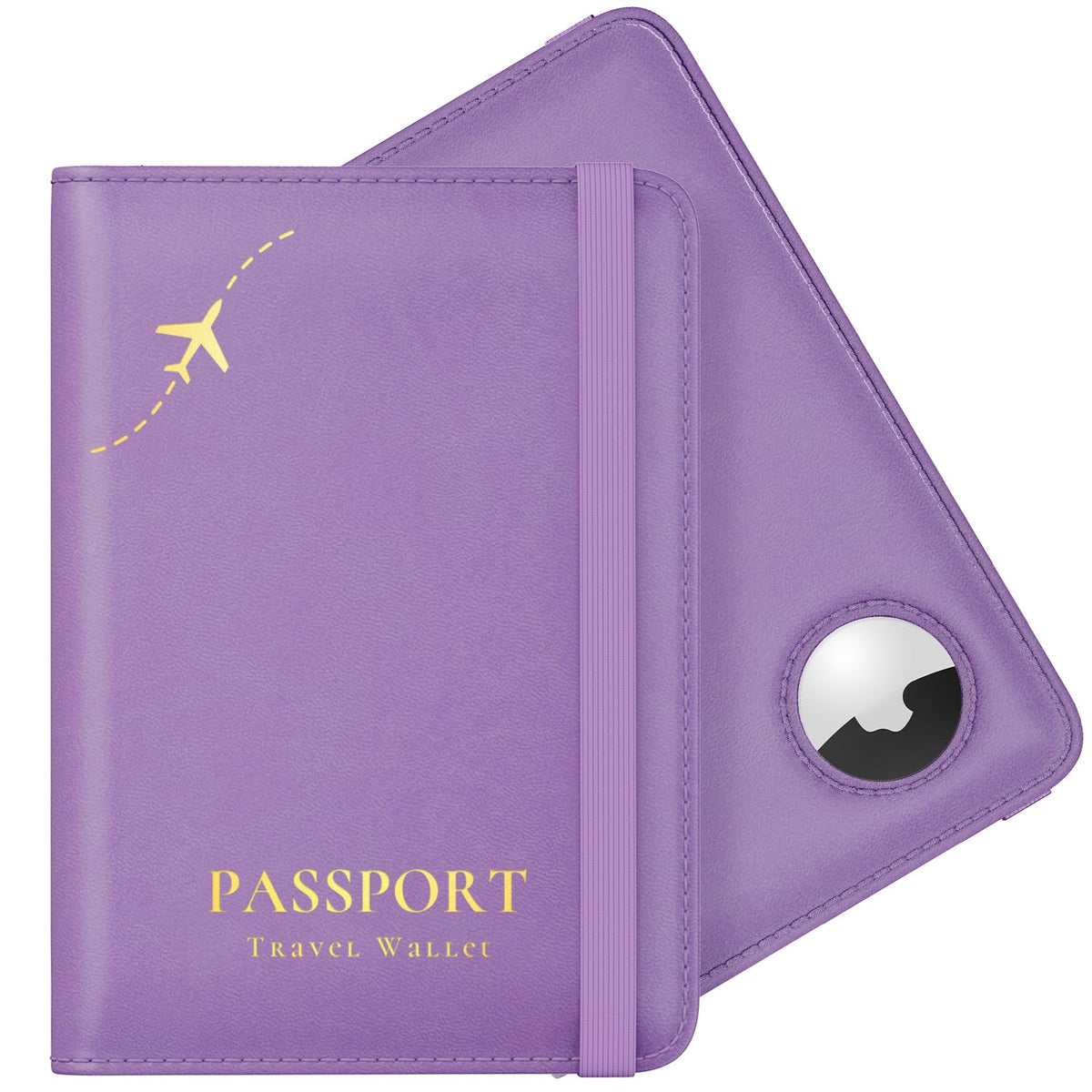 Stouchi AirTag Passport Holder – Slim RFID Travel Wallet