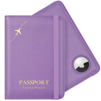 Stouchi AirTag Passport Holder – Slim RFID Travel Wallet