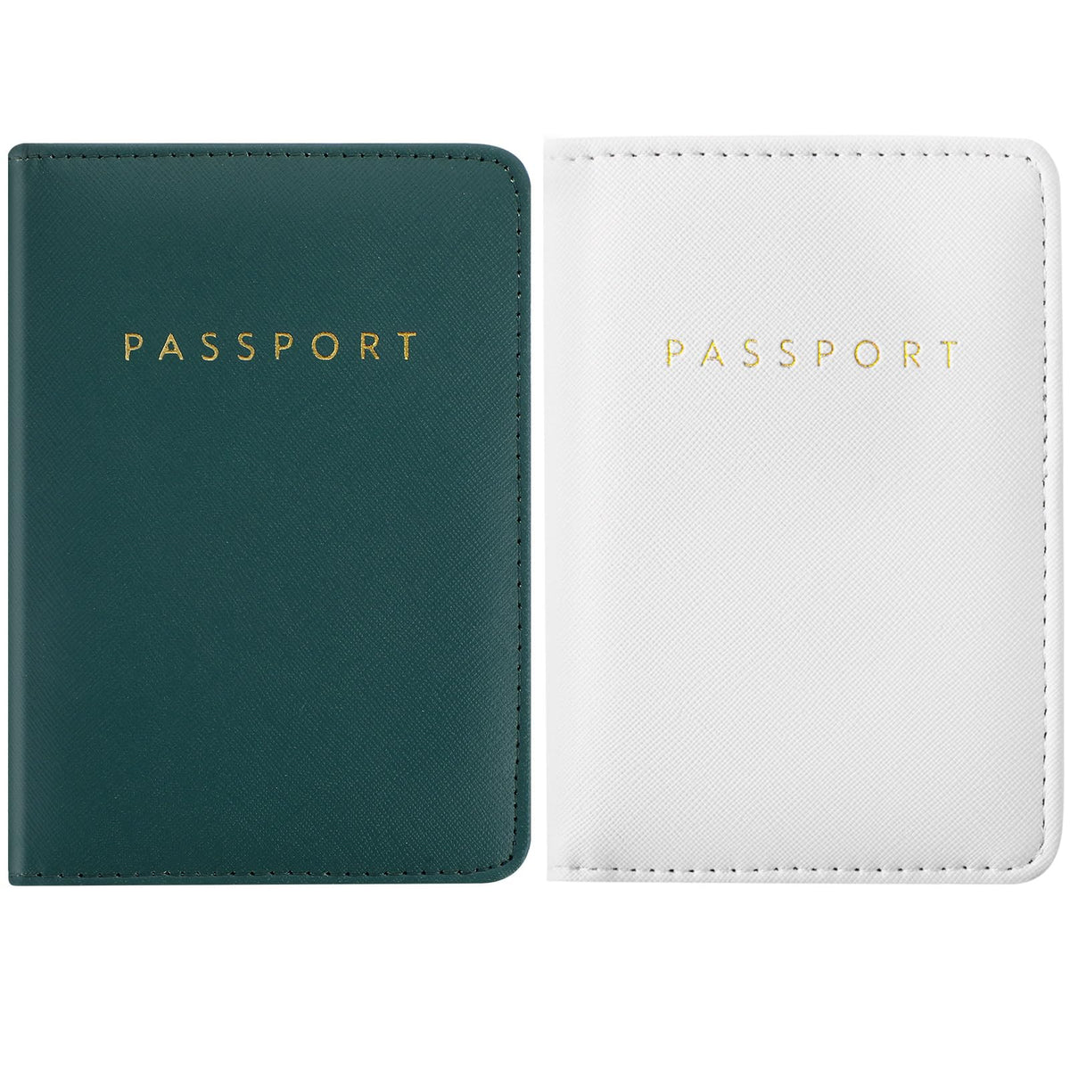 Frienda 2 Pcs Passport Holder Covers Waterproof Leather