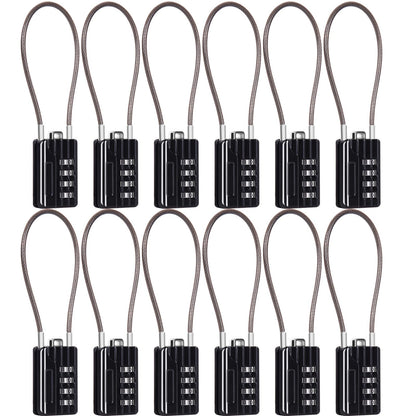 SEPOX® 4PK Metal Combo Padlock, Resettable 4-Digit, Extra Long Cable 7 Inch