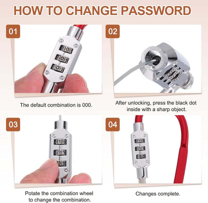 PATIKIL D-Shaped Code Combination Lock 3-Digit Combo 4.8"x2.4" 2 Pcs