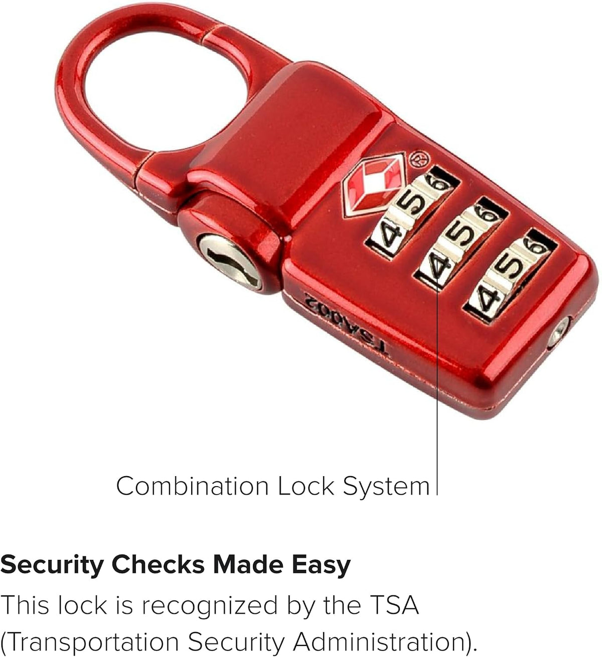 TUMI - TSA Lock Box - Combination Lock for Luggage & Backpack - TSA-Approved Locks - Travel Security Accessories - Set of 3 - Black/Silver/Red