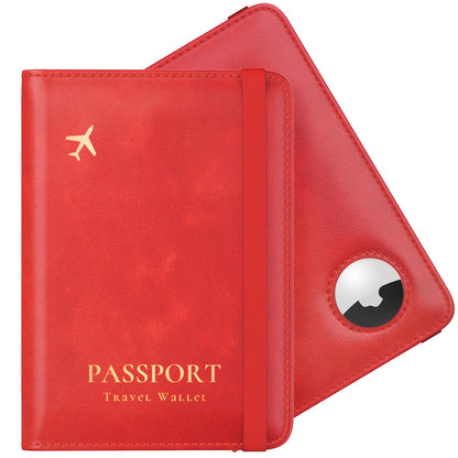 Stouchi AirTag Passport Holder – Slim RFID Travel Wallet
