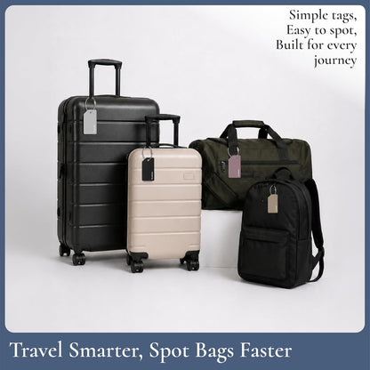 Brookstone Silicone Luggage Tags, 2 Pack, Steel Cable Loop
