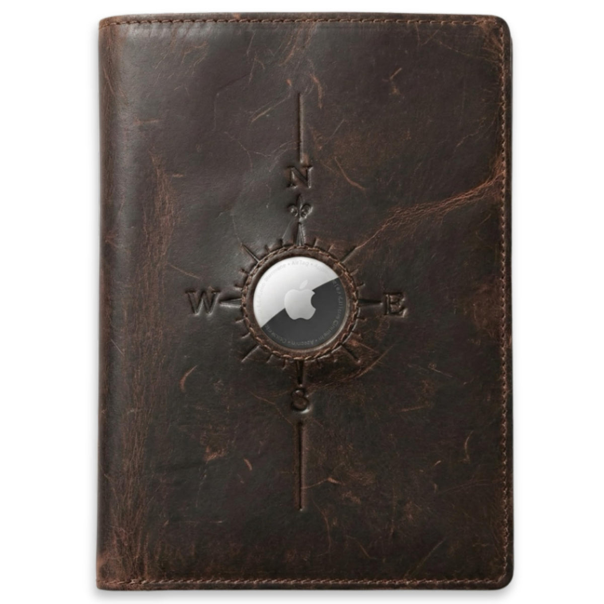SETTINI® Genuine Leather RFID Passport Holder Wallet for Travel Compass