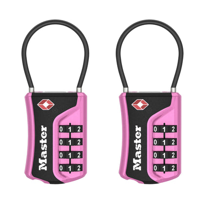 Master Lock TSA Approved Combination Luggage Lock, 2-Pack, 4697BLUEC2