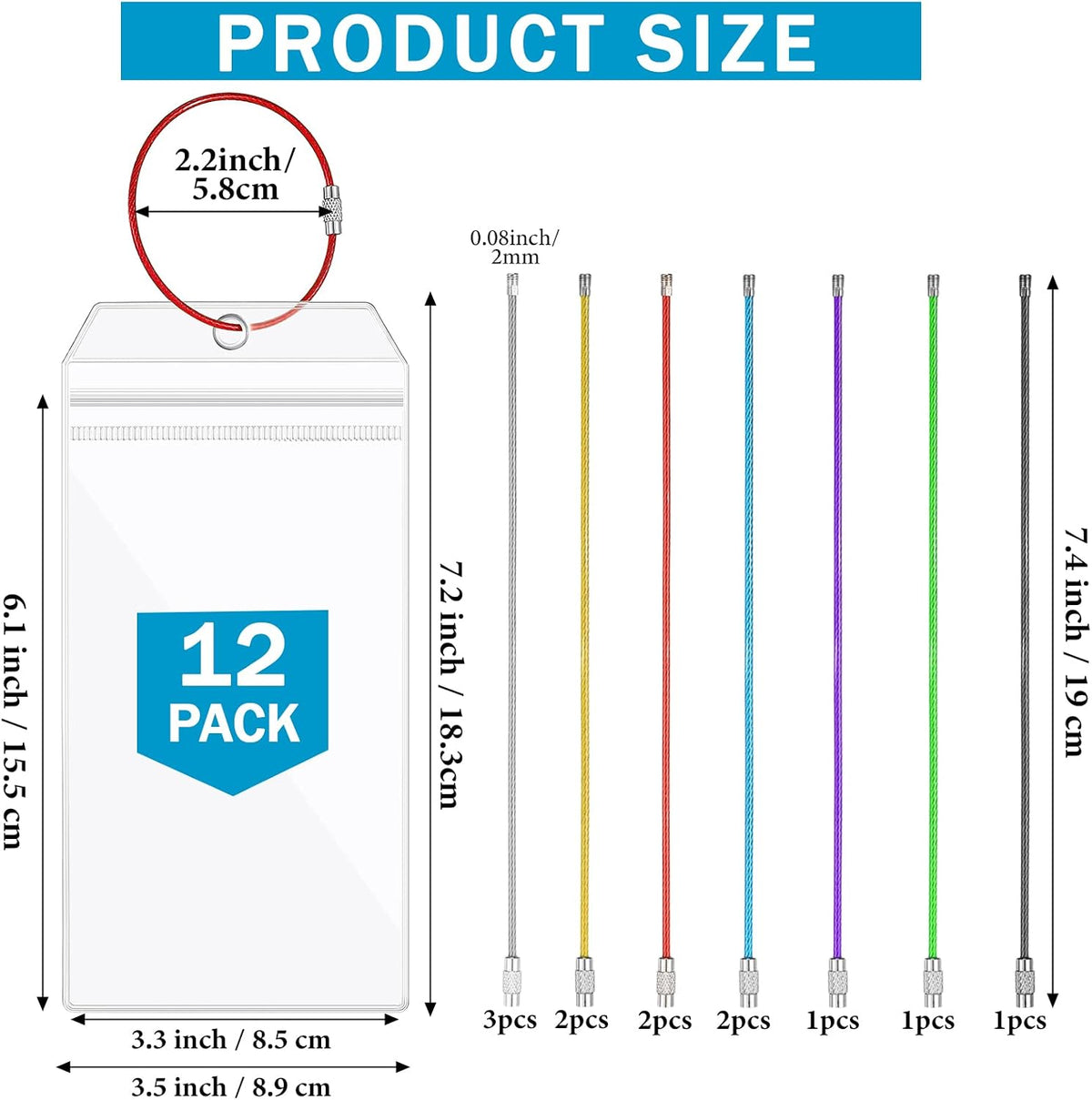 Sabary 12 Pcs Cruise Luggage Tags Holder