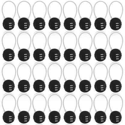 Moxweyeni 8 Pack 3 Digit Combination Cable Padlock,Multi Color