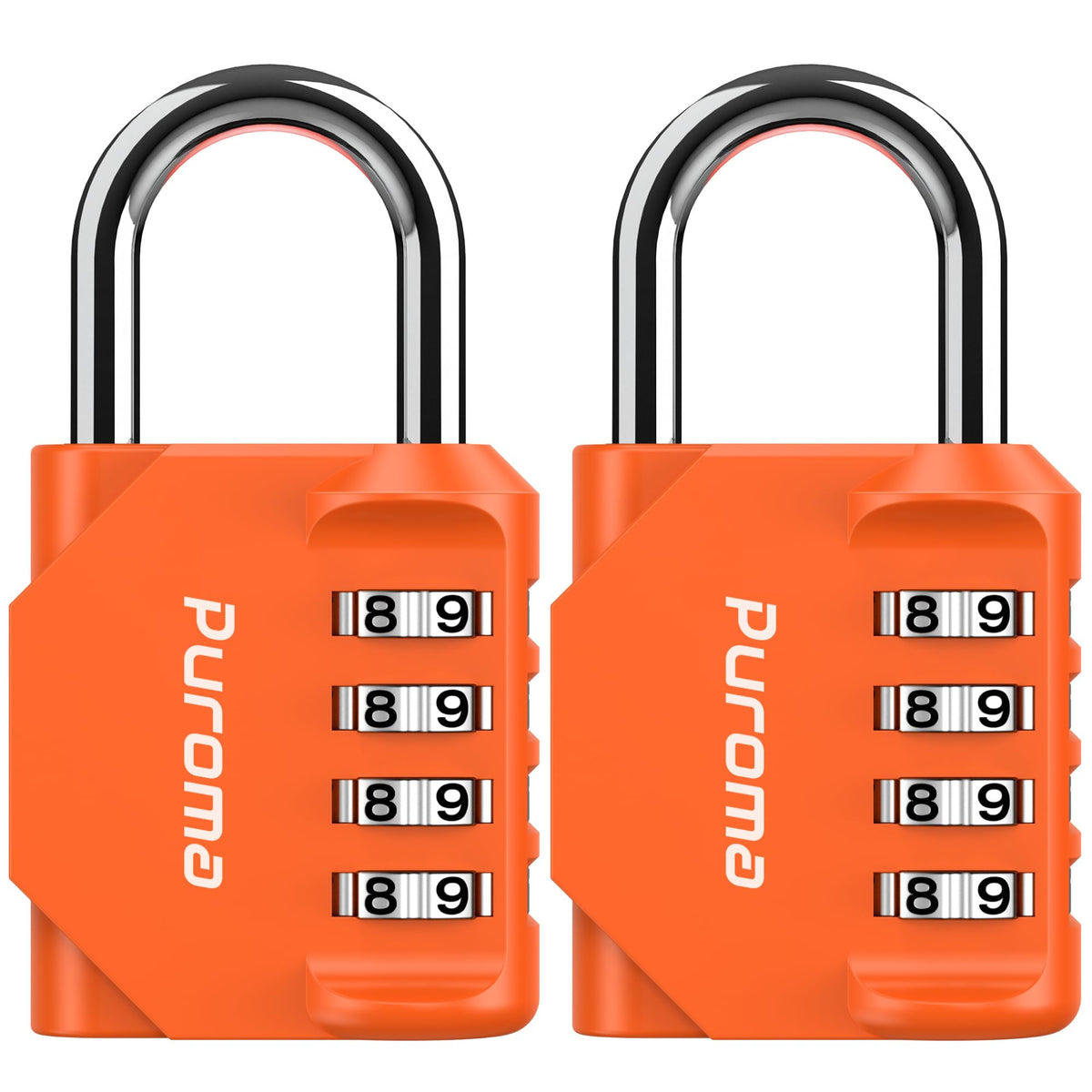 Puroma 2 Pack Combination Lock Locker 4 Digits Combo Padlock Gym Pink