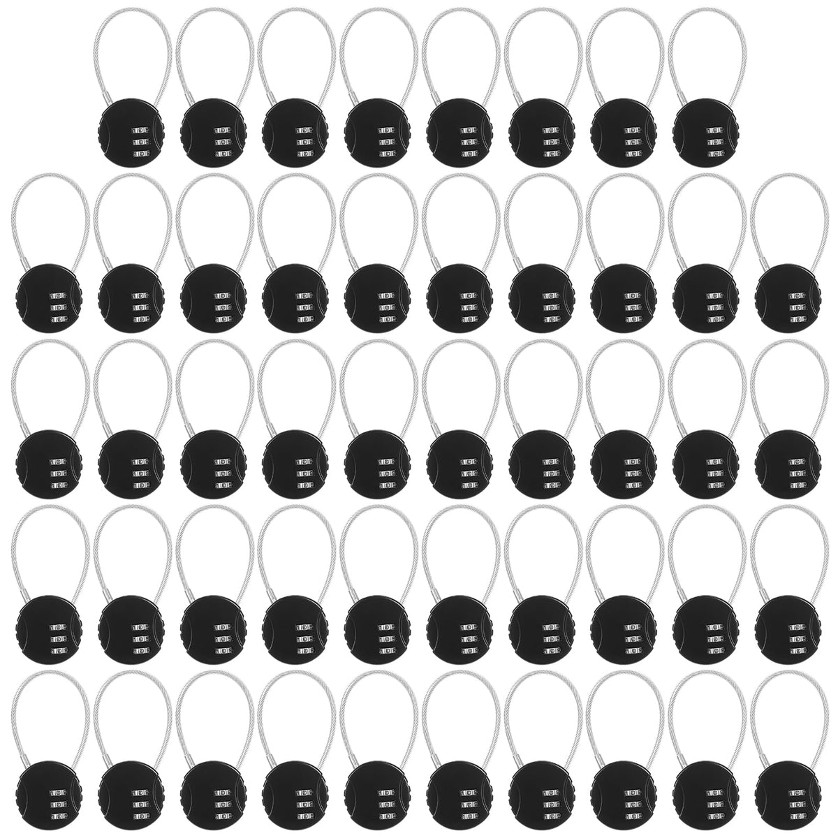 Moxweyeni 8 Pack 3 Digit Combination Cable Padlock,Multi Color