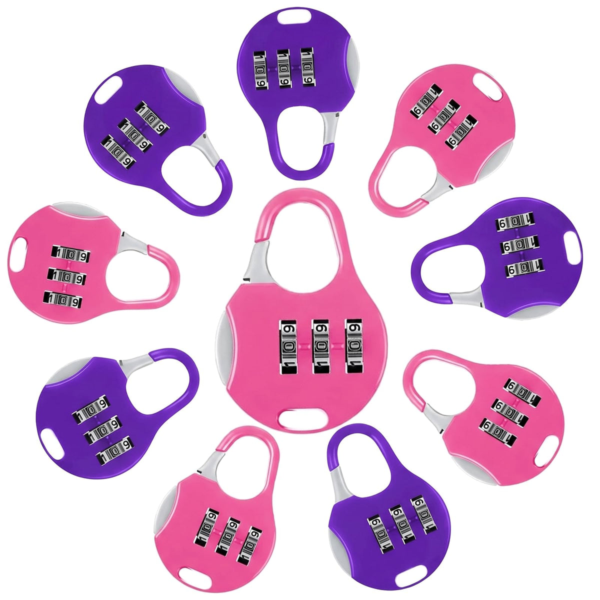 Moxweyeni 10 Pcs Digit Combinations Padlock Safe Cipher Lock