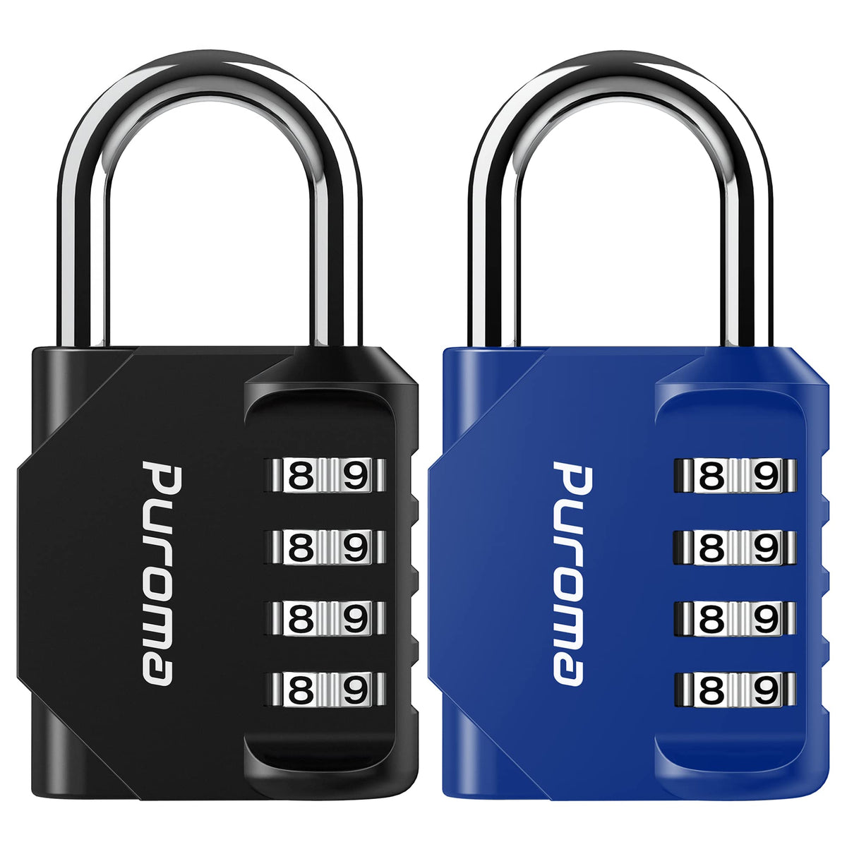 Puroma 2 Pack Combination Lock Locker 4 Digits Combo Padlock Gym Pink