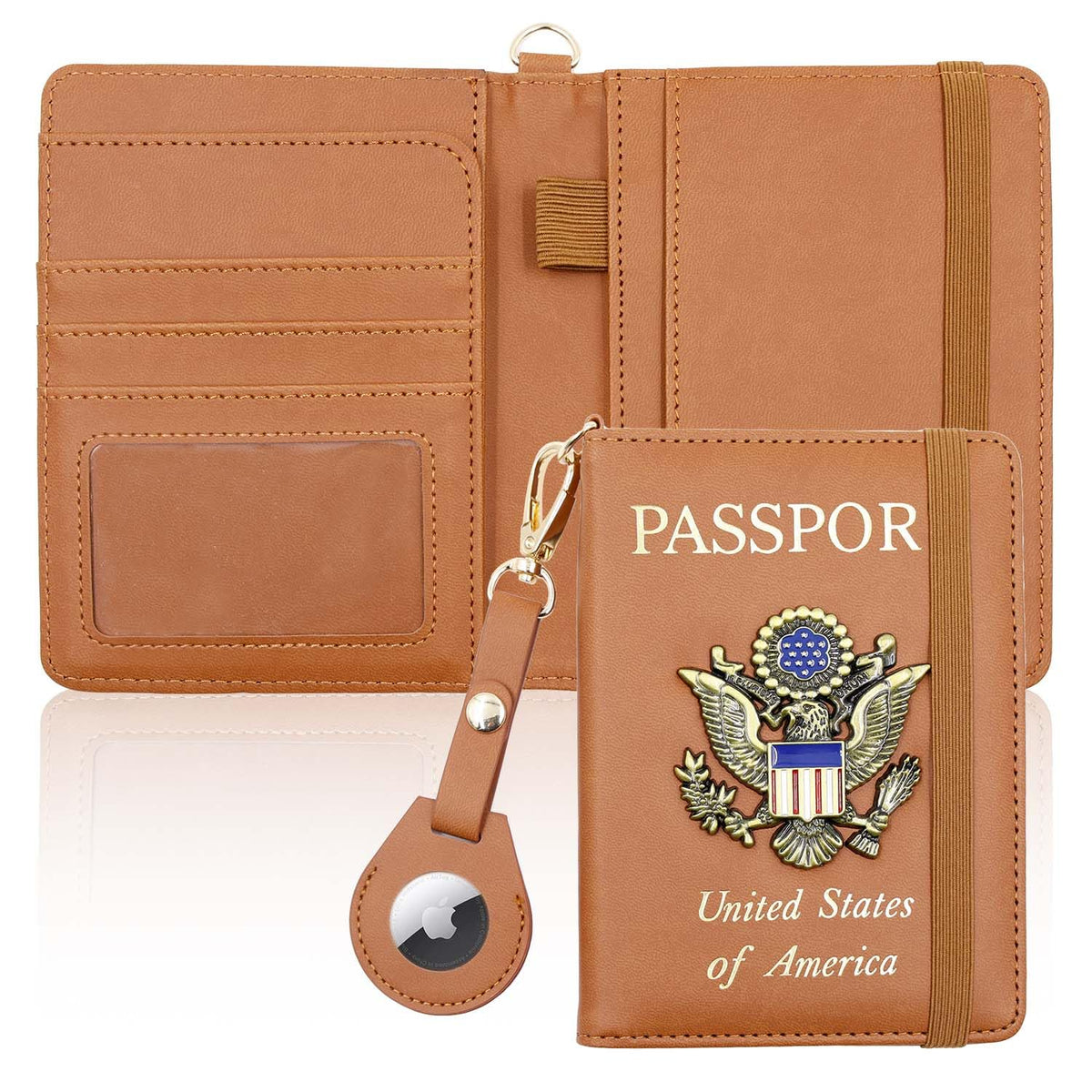 Passport Holder for Travel,Passport Cover Case with RFID (purple)