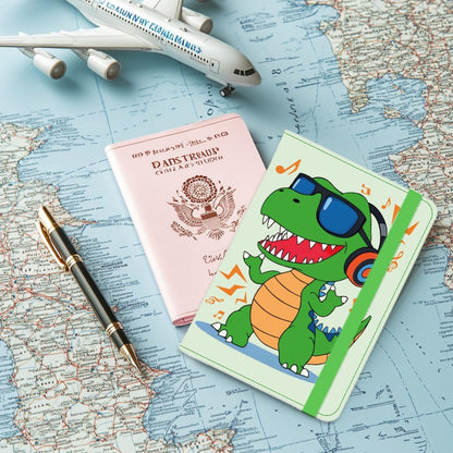 Cute Cool Dino Passport Holder for Travel, 5.9" x 4.3"