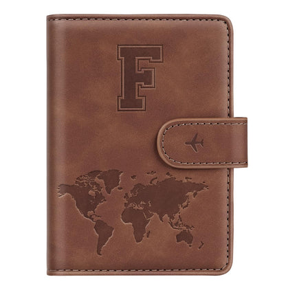 Passport Holder Cover Initial Letter A-Z Travel Wallet Personalized