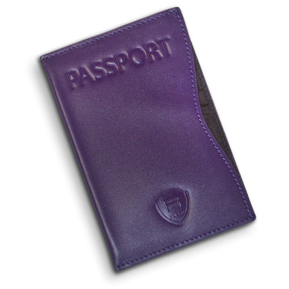 Alban RFID Passport Holder for Women & Men, Genuine Leather Passport Cover