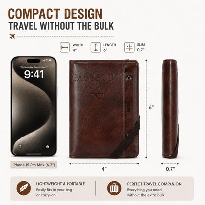 RFID Passport Holder for Travel, Slim Passport Wallet Travel