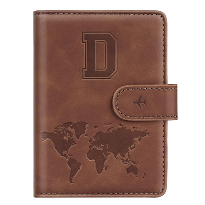 Passport Holder Cover Initial Letter A-Z Travel Wallet Personalized
