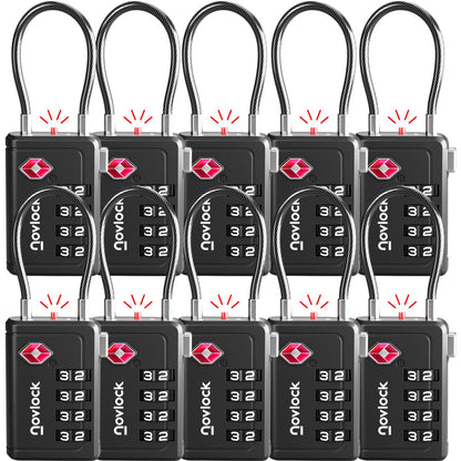 TSA Approved Luggage Locks, Travel Locks with Inspection Indicator