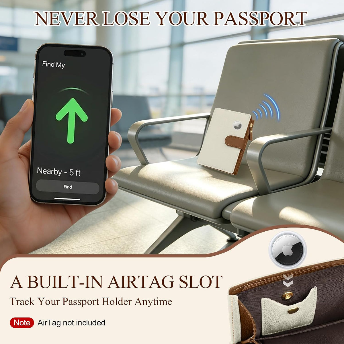 Passport Holder for Travel RFID Blocking Passport Cover Travel Wallet