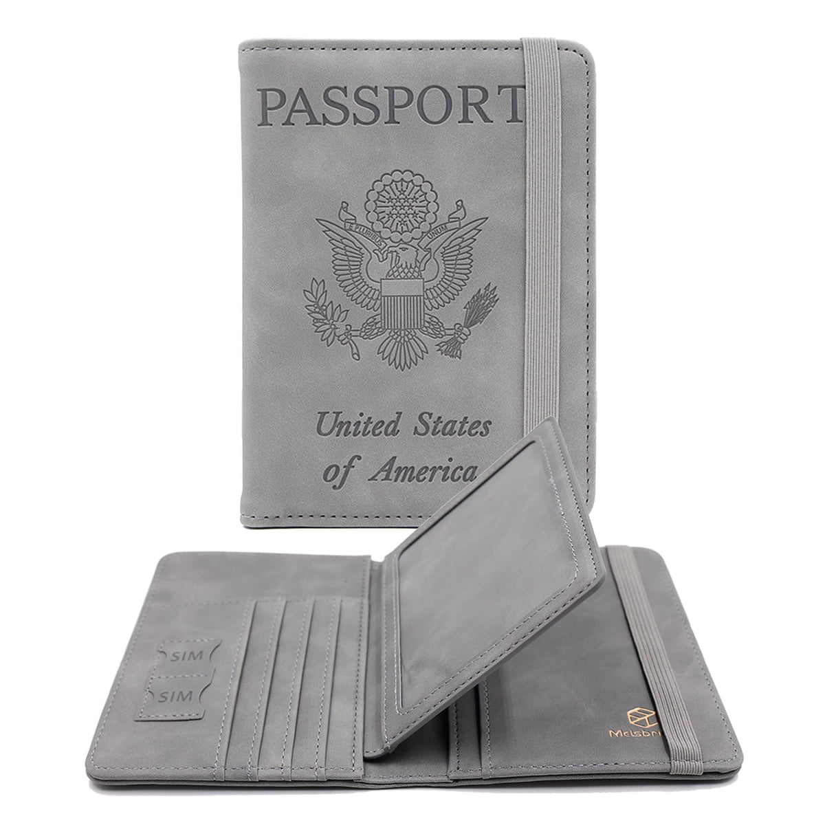 Melsbrinna Rfid Passport Holder for Travel women/Men, Cute Passport Wallet Rfid Blocking Card Slots, Rfid Passport Cover/CaseTravel Wallet, Passport Book Holder (1, Green)