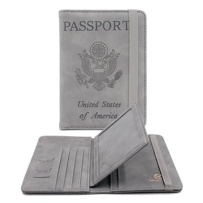 Melsbrinna Rfid Passport Holder for Travel women/Men, Cute Passport Wallet Rfid Blocking Card Slots, Rfid Passport Cover/CaseTravel Wallet, Passport Book Holder (1, Green)