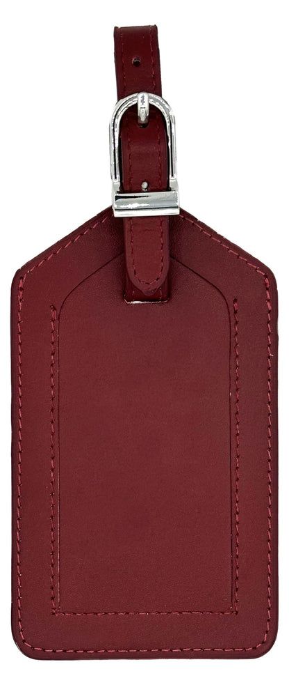 Emerald Green Genuine Top Grain Leather Luggage Tag