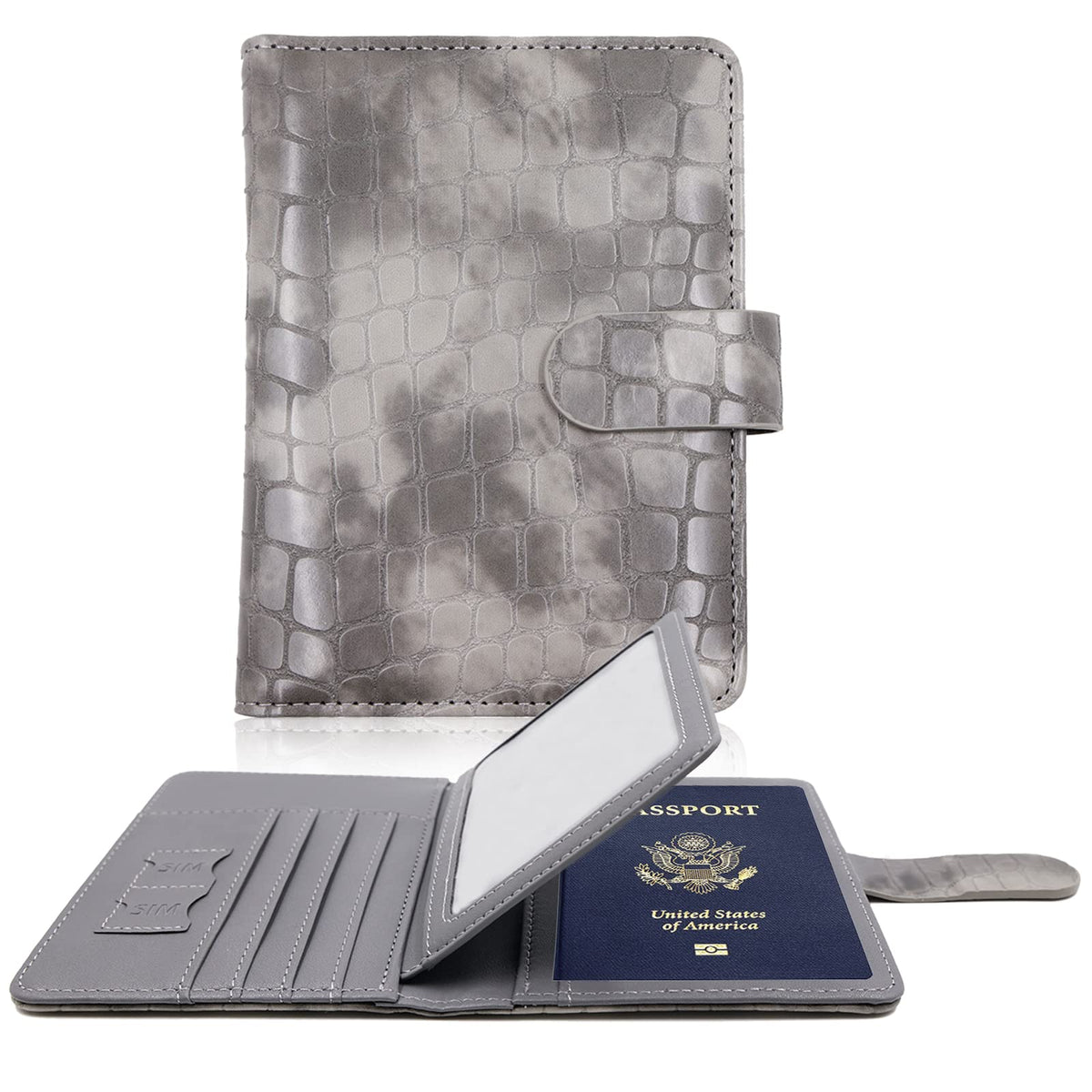 Melsbrinna Rfid Passport Holder for Travel women/Men, Cute Passport Wallet Rfid Blocking Card Slots, Rfid Passport Cover/CaseTravel Wallet, Passport Book Holder (1, Green)