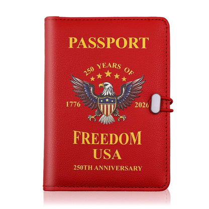 Melsbrinna Premium Leather Passport Holder Covers Case, Waterproof Rfid Blocking Travel Wallet Passport Holder with Pen Holder, Cute Passport Book for Women/Men
