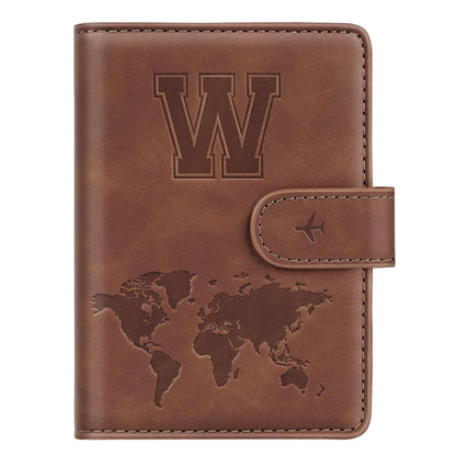Passport Holder Cover Initial Letter A-Z Travel Wallet Personalized