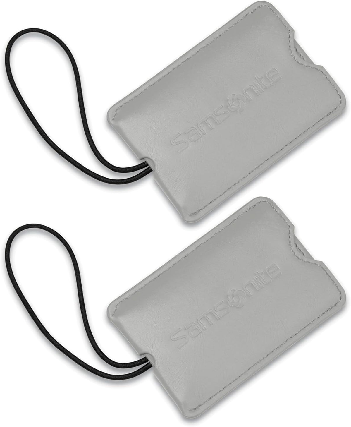 Samsonite 2-Pack Vinyl ID Tags, Light Grey