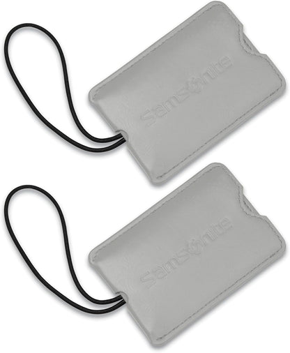 Samsonite 2-Pack Vinyl ID Tags, Light Grey