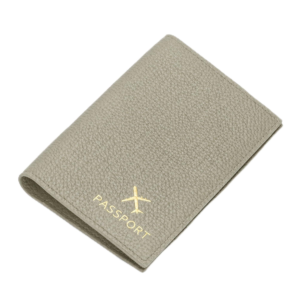 Genuine Leather Passport Holder, Litchi Grain Cowhide Slim Travel Passport Wallet with Card Slots Fold Cover Design for Men & Women