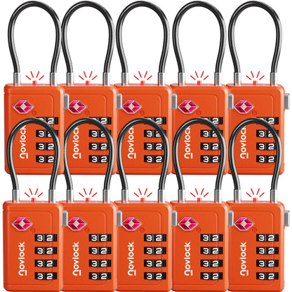 TSA Approved Luggage Locks, Travel Locks with Inspection Indicator