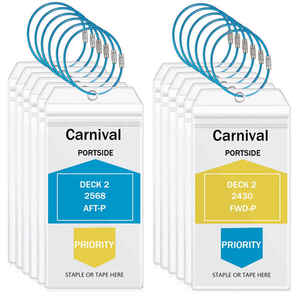 Sabary 12 Pcs Cruise Luggage Tags Holder