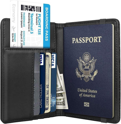 Coco Rossi Passport Holder Cover RFID Cute Slim Travel Wallet Women