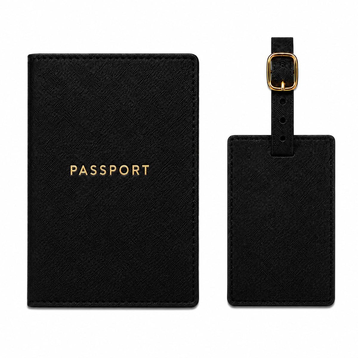 WORD TRAVELER Passport Cover Holder And Luggage Tag Set In Gift Box