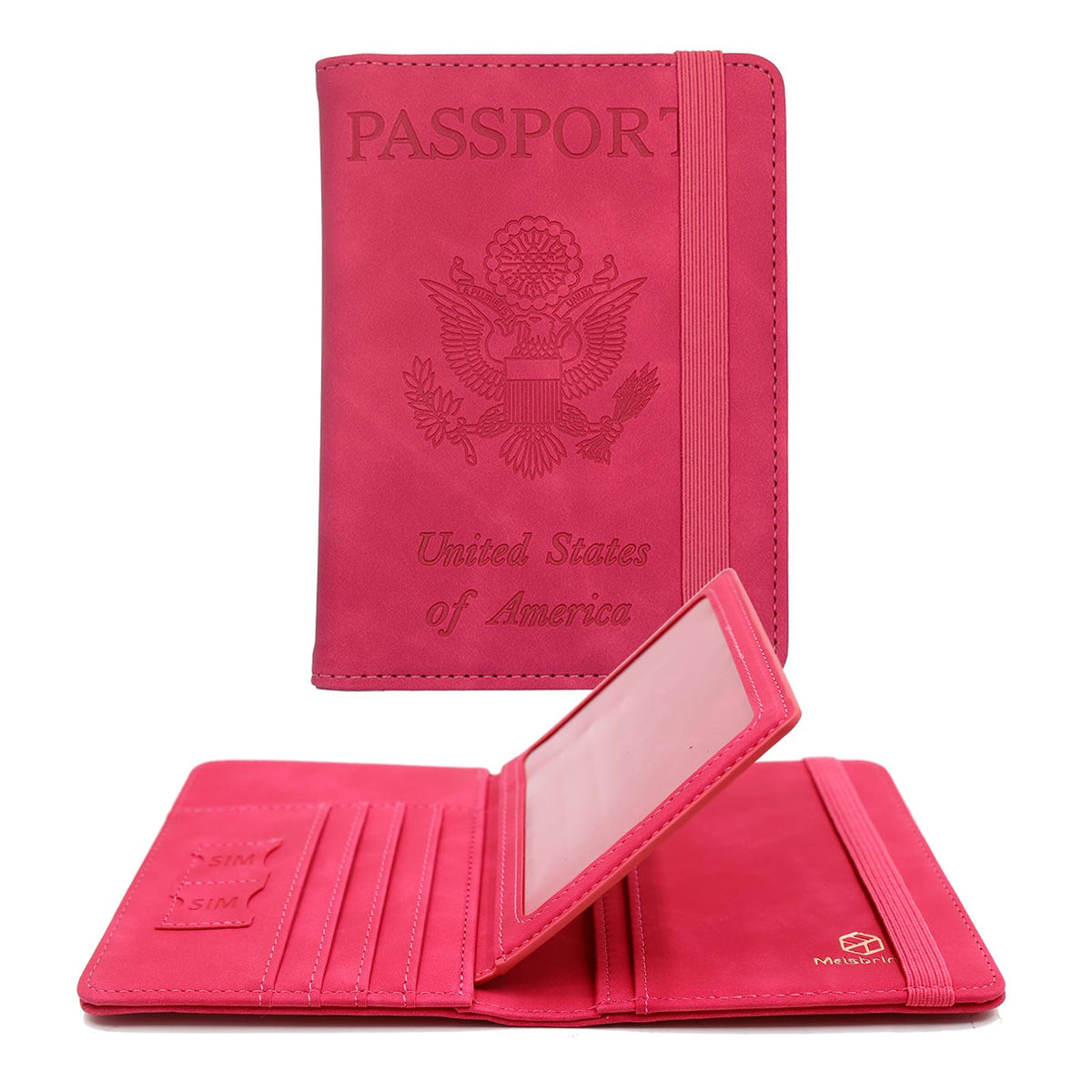 Melsbrinna Rfid Passport Holder for Travel women/Men, Cute Passport Wallet Rfid Blocking Card Slots, Rfid Passport Cover/CaseTravel Wallet, Passport Book Holder (1, Green)