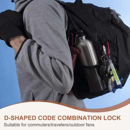 PATIKIL D-Shaped Code Combination Lock 3-Digit Combo 4.8"x2.4" 2 Pcs