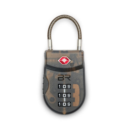 Briggs & Riley TSA Approved Cable Lock for Luggage & Suitcases - Travel Lock, 3 Digit Combination, Flexible Cable for Zippered Bags - Luggage Accessories, Black