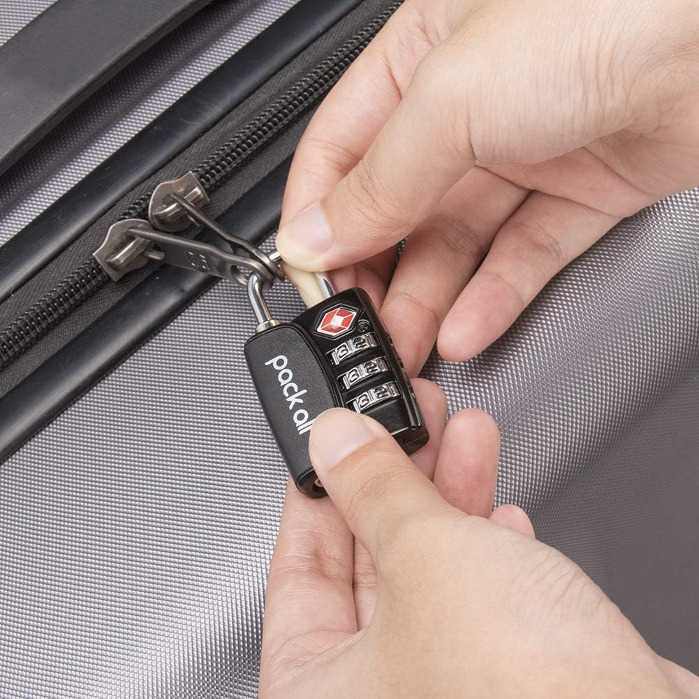 pack all TSA Approved Travel Luggage Locks, Resettable 3-Digit Code