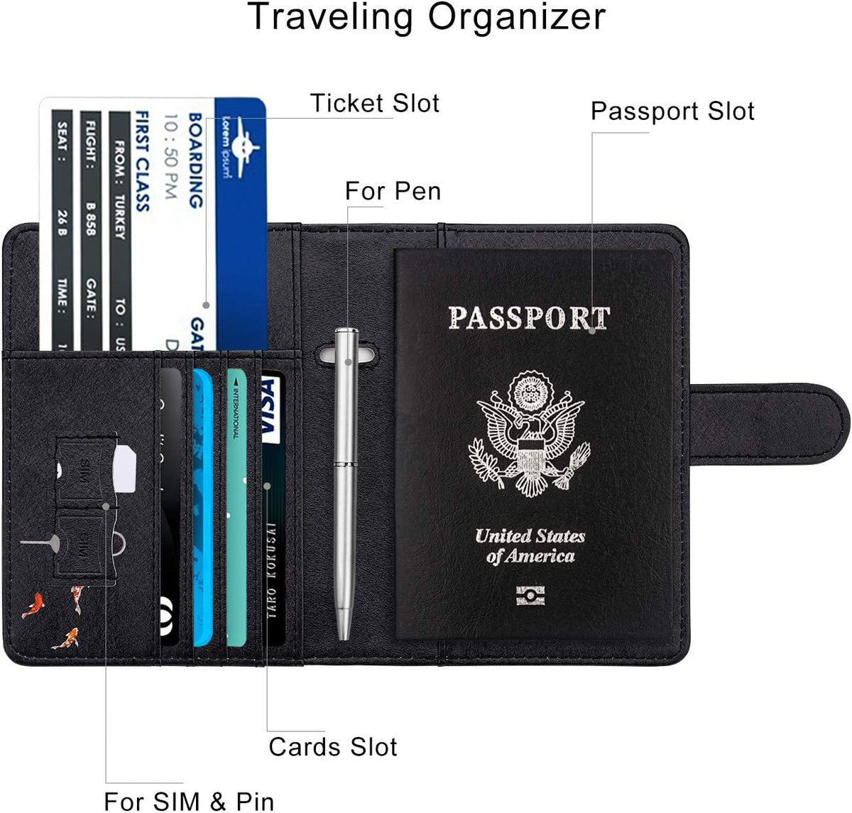 WALNEW Passport Holder for Travel, RFID Passport Wallet, Travel Essentials
