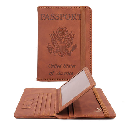 Melsbrinna Rfid Passport Holder for Travel women/Men, Cute Passport Wallet Rfid Blocking Card Slots, Rfid Passport Cover/CaseTravel Wallet, Passport Book Holder (1, Green)