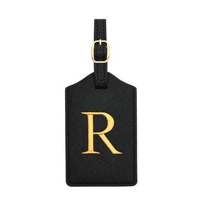 Luggage Tag PU Leather for Suitcase Baggage Handbag Travel Bag Label Suitcase Tag Suitcase Label Tag w. Name Card & Privacy Cover (E)